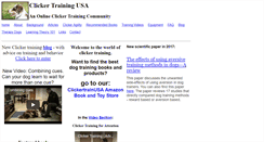 Desktop Screenshot of clickertrainusa.com